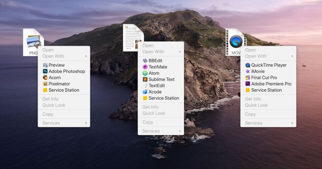 Mit Service Station für macOS könnt ihr jedem Dateiformat eine eigene App-Liste zuweisen, die im Kontextmenü (Rechtsklick auf Datei) erscheint. Hier gibt's alle Infos zu Funktionen, Download und Pro-Version.