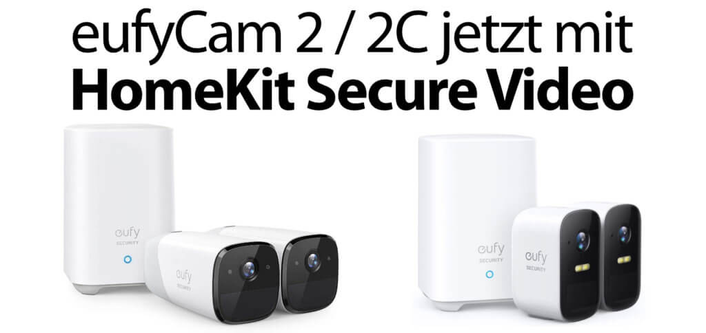 Seit dem 10. Juni 2020 wird für die Anker eufy eufyCam 2 und 2C ein Update ausgerollt, um per HomeKit Secure Video mit Apple-Hardware und iCloud genutzt zu werden.