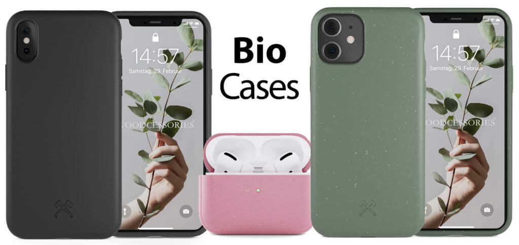 Das Woodcessories Bio Case gibt es für Apple iPhone-Modelle sowie fürs AirPods Ladecase. Hinzu kommen Modelle für Samsung und Huawei Smartphones.