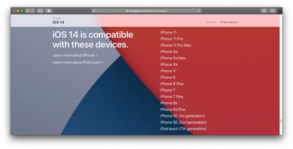 Die offizielle Liste der iPhones, die das iOS 14 Upgrade bekommen. Wer vorher schon iOS 13 nutzen könnte, wird ab Herbst 2020 auch die nächste Generation des OS aufspielen können.