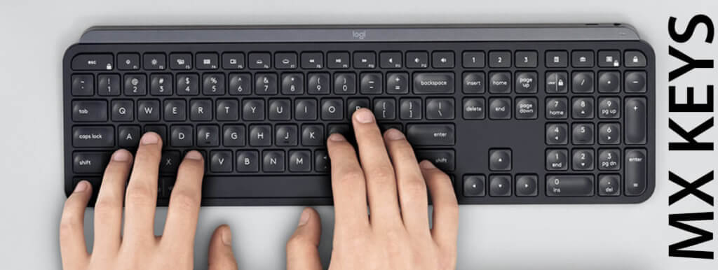 Die MX Keys ist sozusagen der kleine Bruder der Craft und kommt ohne die Crown, aber sonst in ähnlich guter Qualität und mit gleichem Tastaturlayout (Foto: Logitech).