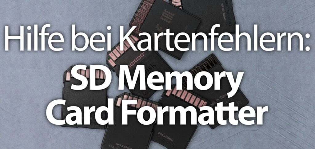 Ist die SD-Karte defekt? Zeigt das Gerät einen Fehler und meldet per Fehlermeldung, dass die SD nicht richtig funktioniert? Dann ist die SD Memory Card Formatter App die Lösung – natürlich auch für microSD, SDHC und SDXC ;) 32 GB, 64 GB, 128 GB, 512 GB