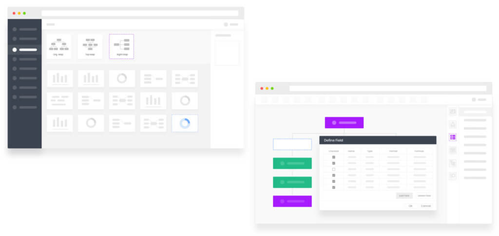 Für euer Organigramm aus CSV-, Excel- oder TXT-Daten könnt ihr verschiedene Vorlagen und professionelle Layouts nutzen. So lassen sich die Daten auch anschaulich sowie interaktiv präsentieren.