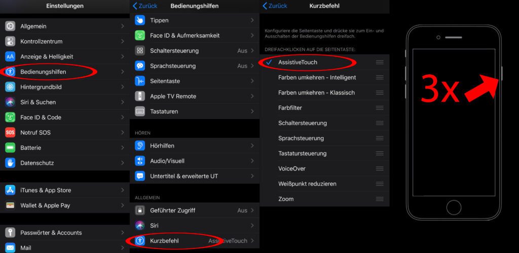 Wenn der iPhone Home Button defekt ist, dann könnt ihr über die iOS-Einstellungen die Assistive Touch Funktion aktivieren. Hier seht ihr die Schritt-für-Schritt-Anleitung.