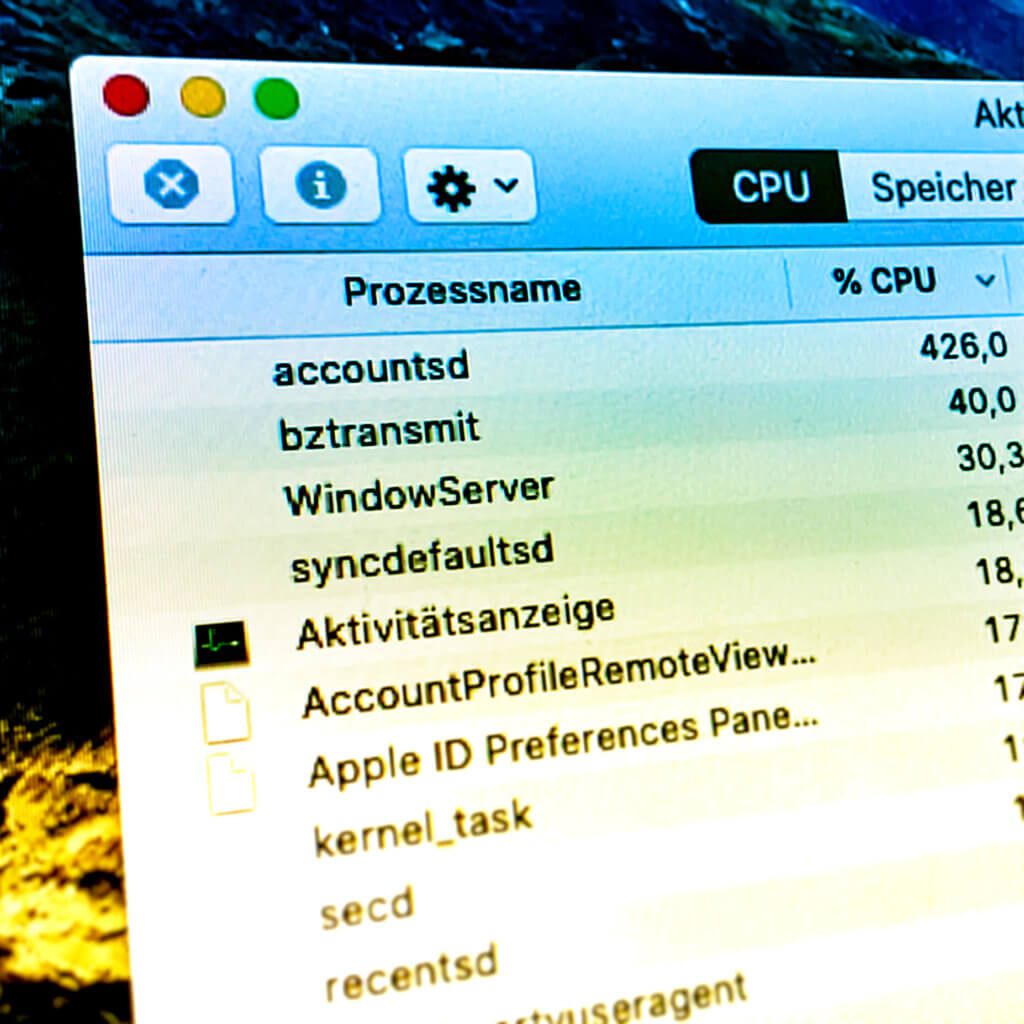 Hohe CPU Last durch Prozess accountsd