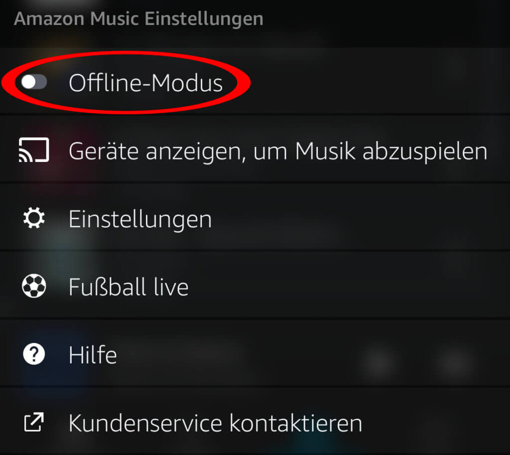 Für die unten stehende Anleitung muss der Offline-Modus der App deaktiviert werden.