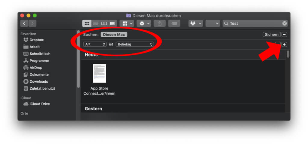 Mit diesen Einstellungen könnt ihr die Finder-Suche verfeinern, einschränken oder ausweiten.