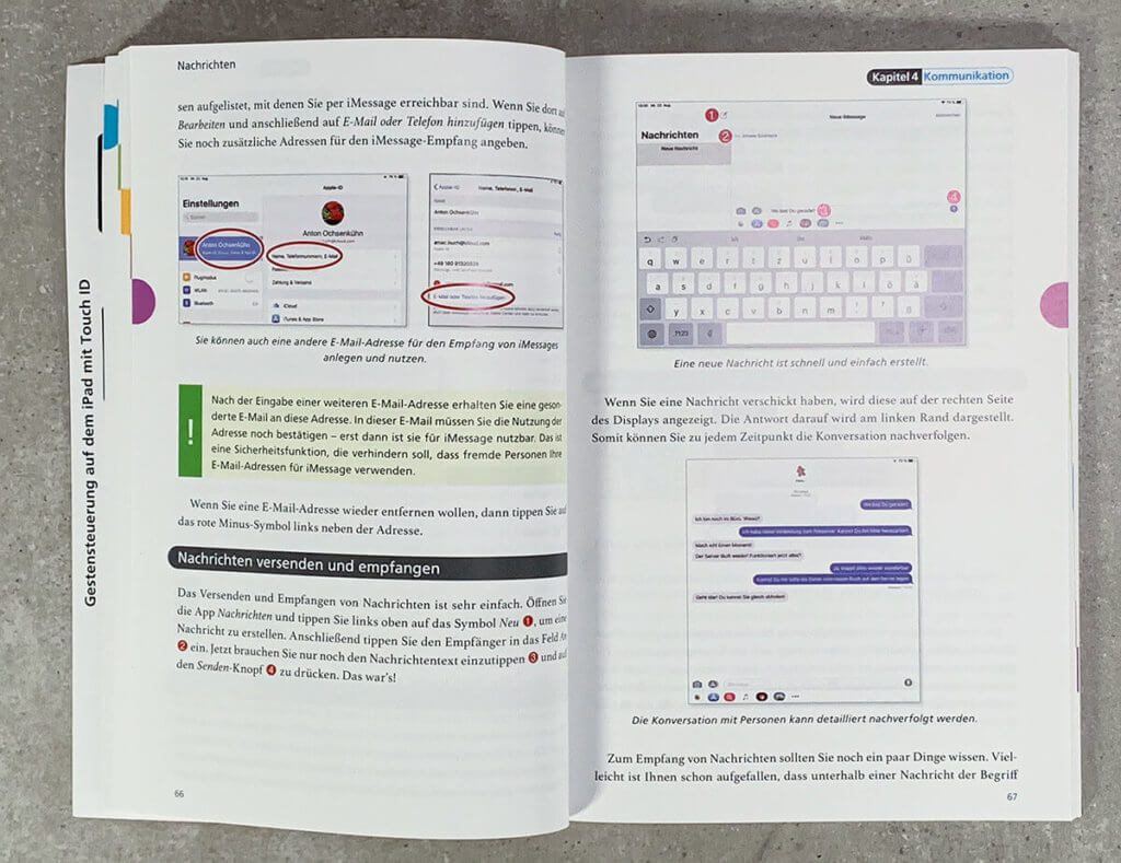 Die Innenseiten sich übersichtlich und informativ gestaltet – komplett im Vierfarbdruck.