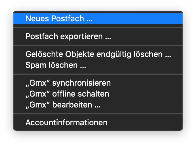 Postfächer bzw. Ordner helfen dabei, E-Mails nach Absender/innen, Themen, Job und Freizeit, Themenbereichen und mehr zu sortieren.