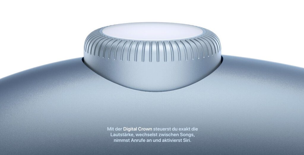 Als Bedienkonzept setzt Apple nicht auf Touch-Flächen, was ich sehr positiv finde. Stattdessen kommt die Digital Crown zum Einsatz, die man bereits von der Apple Watch kennt.