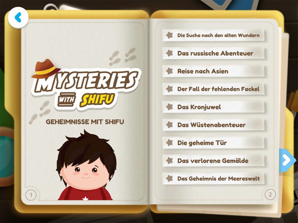 Im Spielemodus "Geheimnisse" erlebt man mit der Hauptfigur Shifu Geschichten, in deren Verlauf man bestimmte Dinge auf der Welt finden muss. Ein kleines Entdeckerspiel, das durch die Hinweise auch nicht zu schwer ist.