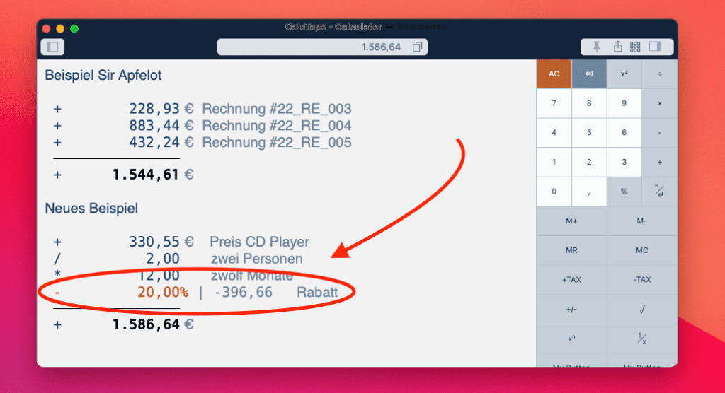 Das Einbauen von prozentualen Rabatten oder anderen Prozentrechnungen ist extrem einfach und selbsterklärend.