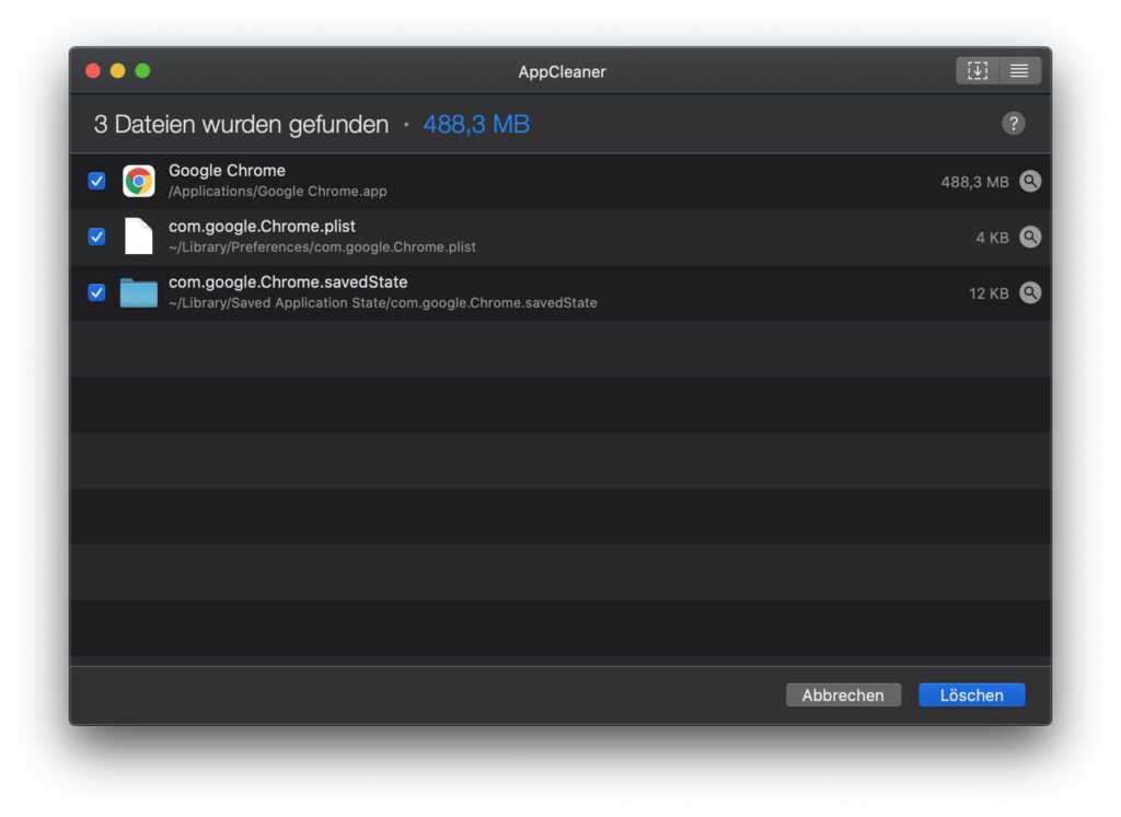 AppCleaner entfernt zwar mehr als nur das Paket aus dem Programme-Ordner von macOS. Den Keystone-Updater löschen kann die App dabei aber nicht.