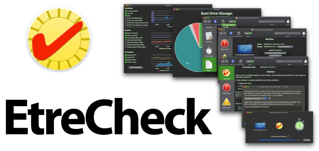 EtreCheck – Die App für die Mac-Fehlerdiagnose bietet umfassende Prüfung und Auswertung. Die Ausgabe von Infos der Mac-Diagnose für den Support / andere User ist einfach und verständlich. So lassen sich Probleme am Apple Mac einfacher lösen.