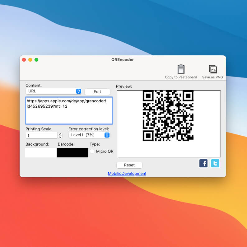 QR-Codes mit URL für Webseite erstellen