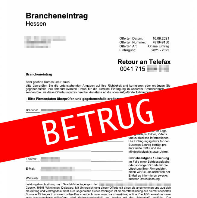 Das Branchenbuch, um das es geht, hat geschätzte Besucherzahlen von nicht einmal 100 im Monat. Das ist an sich schon ein Witz, wenn er nicht so teuer wäre.