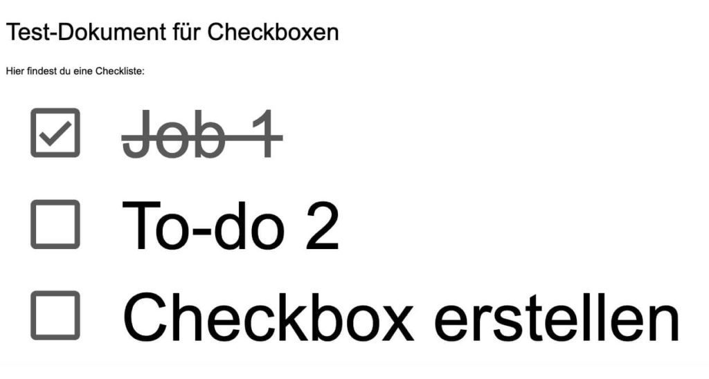 Möchte man Checklisten in Google Docs erstellen, kann man sich mit einem Klick auf einen Button oder einem Tastatur-Shortcut helfen.