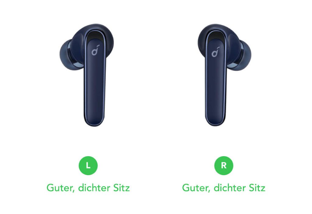 Mit der App lässt sich auch prüfen, ob die Ohrstöpsel gut sitzen. Nur finde ich, dass die Lautstärke, die zum Testen genutzt wird, etwas zu hoch ist. Ich war kurz davor, mit die Ohrstöpsel aus dem Ohr zu nehmen.