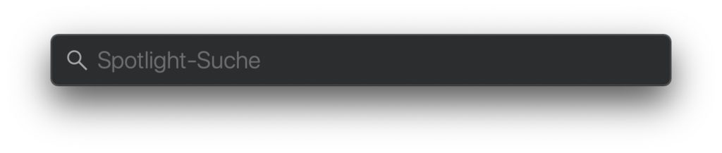 Nutzt ihr am Apple Mac die Tastenkombination cmd + Leertaste oder klickt auf das Lupe-Symbol in der Menüleiste, dann erscheint die Spotlight-Suche.