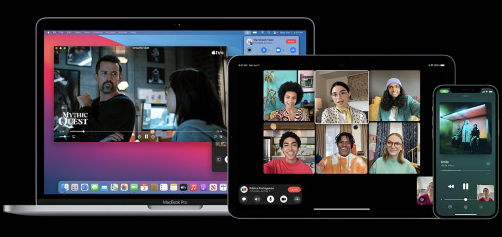Ein wichtiges neues Feature, das Apple auf der WWDC21 Keynote für mehrere Betriebssysteme angekündigt hatte, ist SharePlay. Dieses verschiebt sich nun; es soll aber noch diesen Herbst nachgereicht werden.