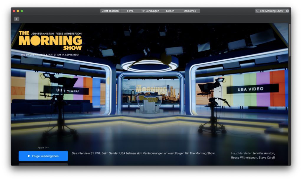 Unter anderem in der Apple TV App auf dem Mac findet ihr schon die Ankündigung der zweiten Staffel "The Morning Show". Während da Probleme angesprochen und öffentlich gemacht werden, versucht Apple wohl im echten Leben die Beschwerden von Mitarbeiter/innen zu unterdrücken.