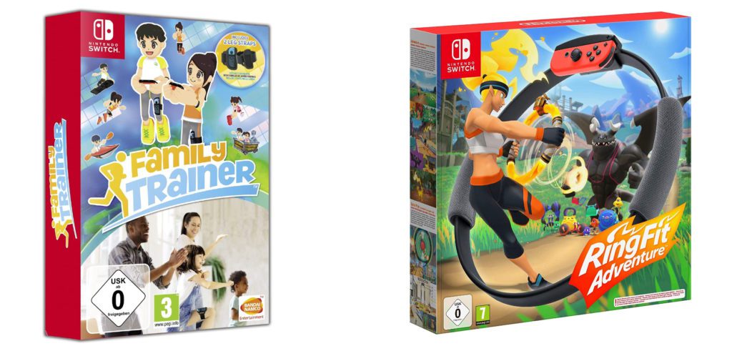 Wollt ihr an der Nintendo Switch Sport treiben, könnt ihr u. a. Family Trainer oder Ring Fit Adventure dafür nutzen. Einen Vergleich der Games findet ihr hier. Weiter unten gibt es noch mehr Empfehlungen für Sport- und Fitness-Spiele für die Nintendo Switch.