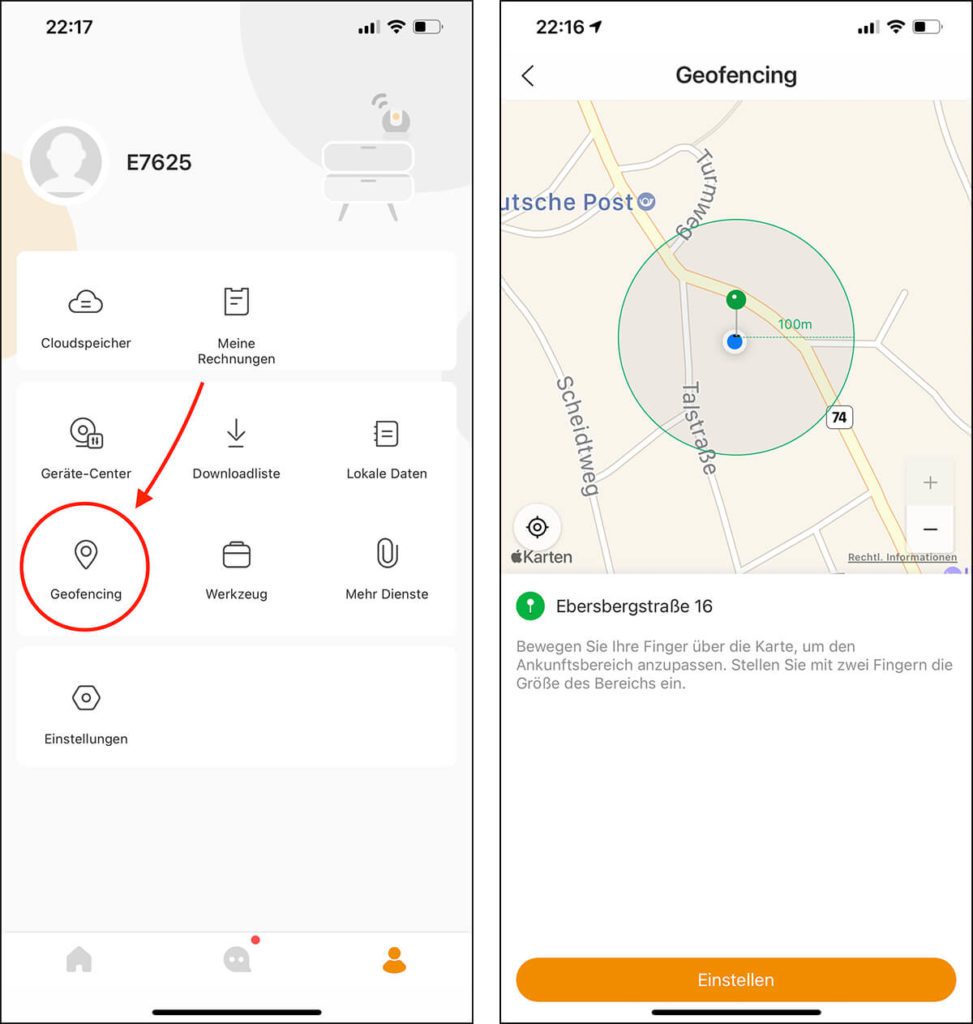 Mit der Geofencing-Funktion lassen sich Benachrichtigungen automatisch abstellen, wenn man in einem gewissen Umkreis ist.