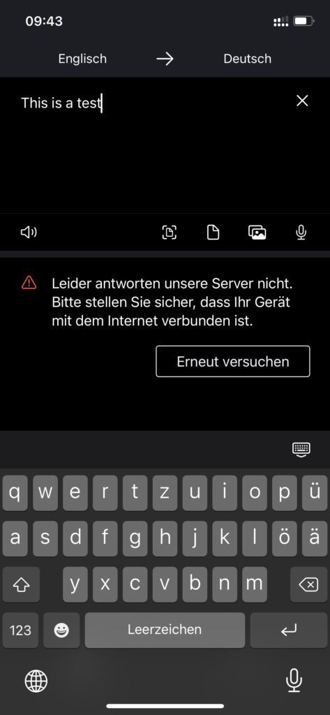 Trotz neuen und super-praktischen Funktionen bietet die mobile DeepL App in der Version 1.5 noch immer keine Offline-Übersetzung. Erst mit dieser kann sie aber zum klaren Favoriten unter allen Übersetzer-Apps werden.