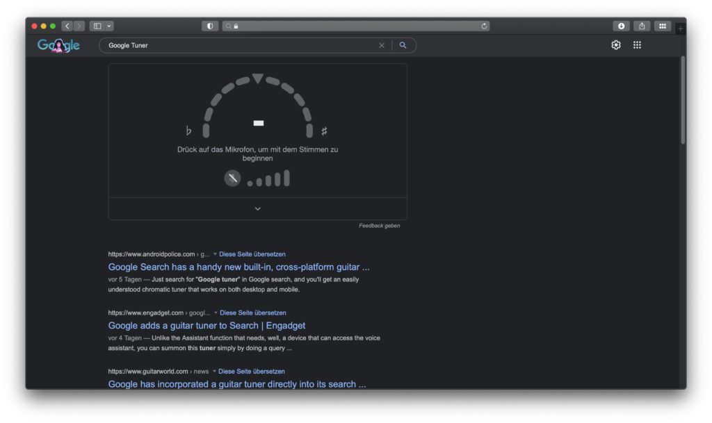 Der Google Tuner ist ein digitales Stimmgerät für die Gitarre, das ihr ohne Download direkt im Webbrowser nutzen könnt. Wie das geht, das erfahrt ihr in diesem Ratgeber. 