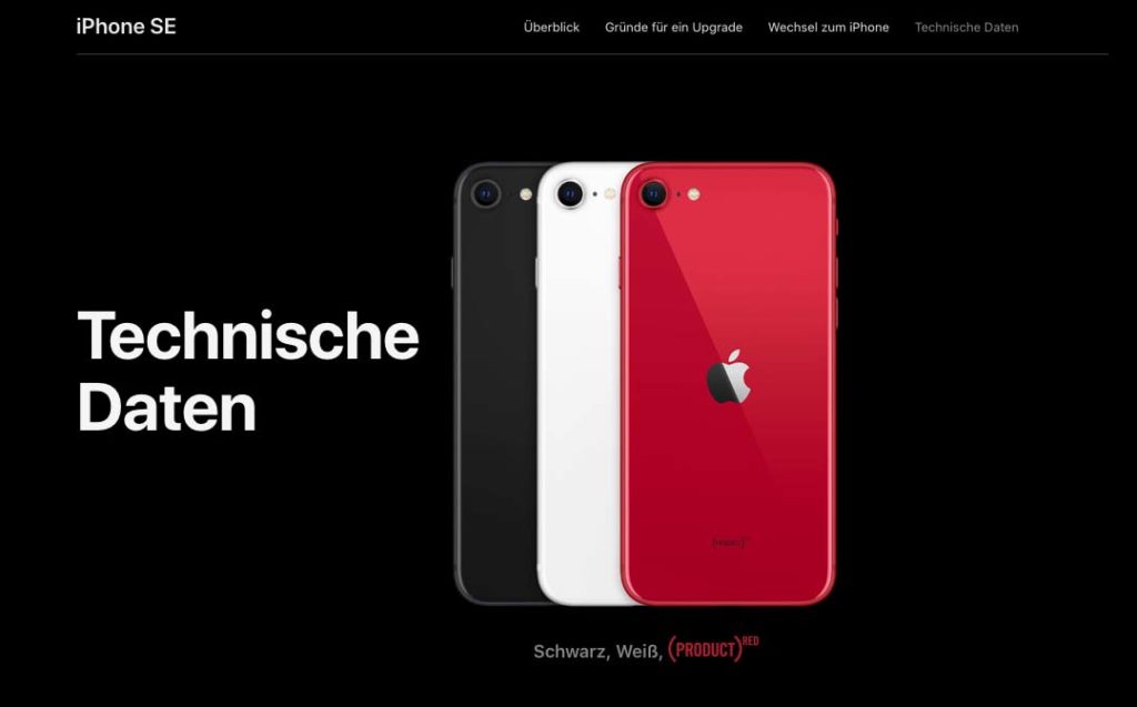 Mein Test mit einem Artikel über die technischen Daten zum iPhone SE 2020 hat sowohl etliche richtige, als auch einige falsche Aussagen zu Tage befördert (Foto: Apple).