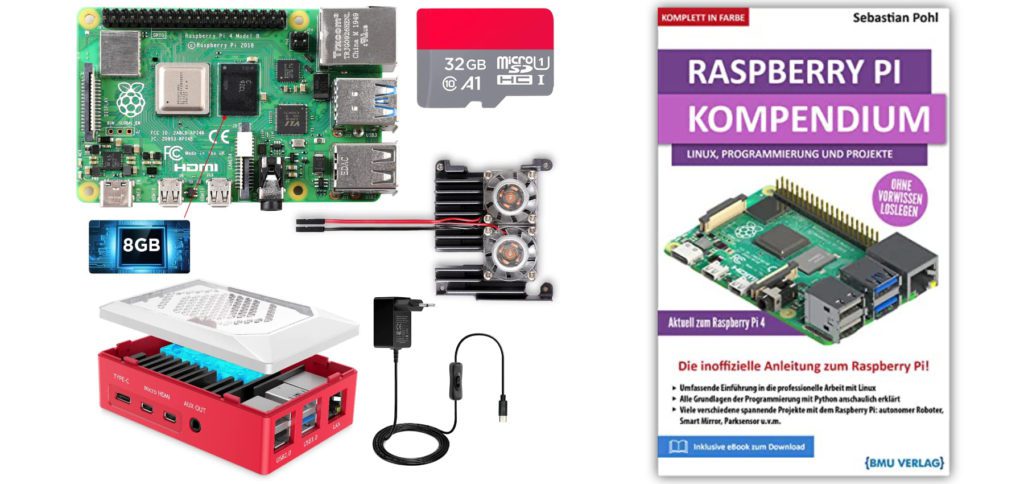 Programmieren lernen und eigene Projekte realisieren – das geht mit dem Raspberry Pi 4 im Alles-drin-Set sowie mit dem passenden Buch für Grundlagen und erste Projekte. Ideal im Set als Weihnachtsgeschenk.