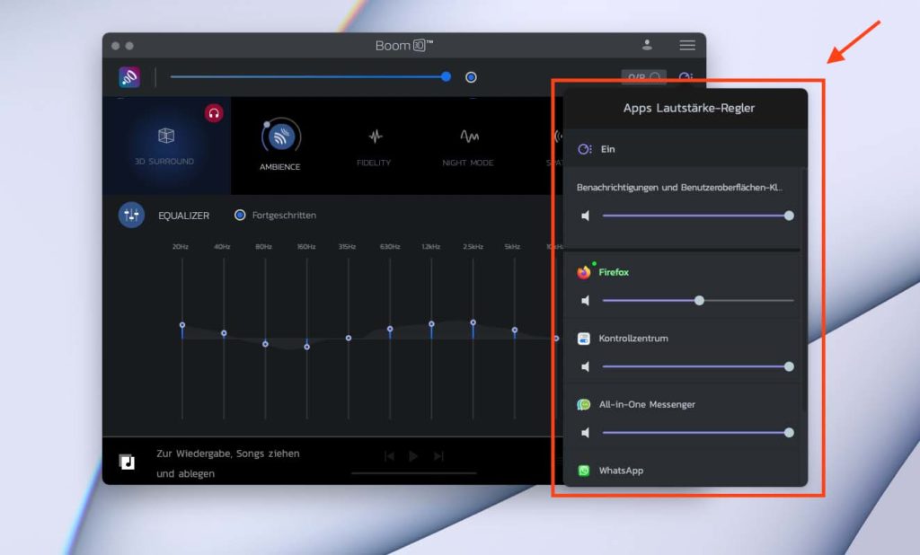 Eine schöne Funktion, welche macOS bisher fehlt: Die Möglichkeit, die Lautstärke für jede App differenziert einstellen zu können.