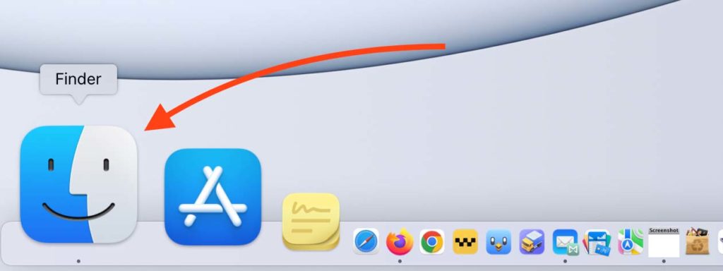 Den Finder findet man in der Regel links unten im Dock bei macOS.