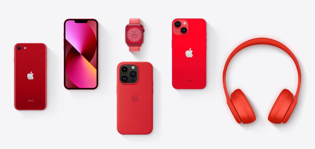 Neben Zahlen, Beträgen und Geschichten weist Apple im Rahmen des Welt-AIDS-Tags auch auf die eigenen (RED)-Angebote hin, mit denen sich Product Red sowie der Global Fund unterstützen lassen.