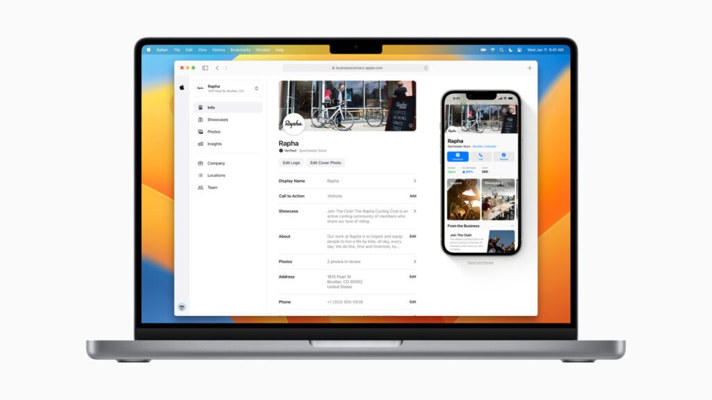 Apple Business Connect ist darauf ausgelegt, als Web-Werkzeug genutzt zu werden. Über euren Rechner könnt ihr euch einloggen, um die Infos eures Unternehmens für die Anzeige in Apple Karten und weiteren Programmen bzw. Diensten anzupassen.