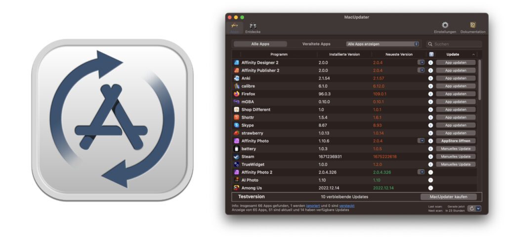Den MacUpdater gibt es jetzt in der Version 3. Hier findet ihr Infos zu den Funktionen der Gratis- und der Bezahlversionen. Am Ende findet ihr den Link zur offiziellen Download-Seite.