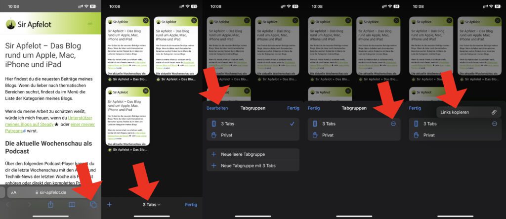 Hier das Vorgehen für Safari am iPhone und iPad am Beispiel der iOS-Version. Genutzt wurde das iPhone 12 Pro mit iOS 16.5.1. Die Möglichkeit, alle Tab-Adressen gleichzeitig zu kopieren, ist etwas versteckt.