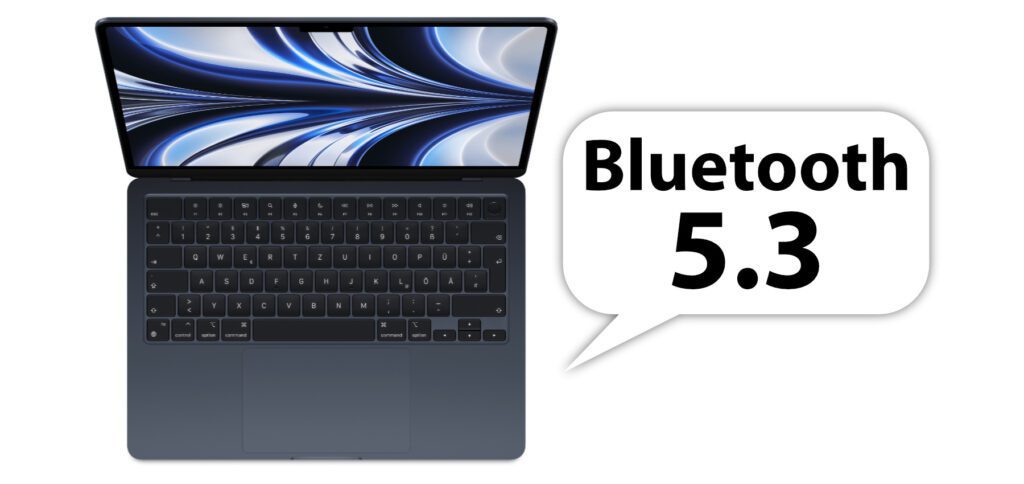 Apple hat die Hardware im 13" MacBook Air aktualisiert. So wie das neue 15" MacBook Air bringt nun auch das kleine Vorgängermodell Bluetooth 5.3 mit. Zuvor war es mit Bluetooth 5.0 ausgestattet.