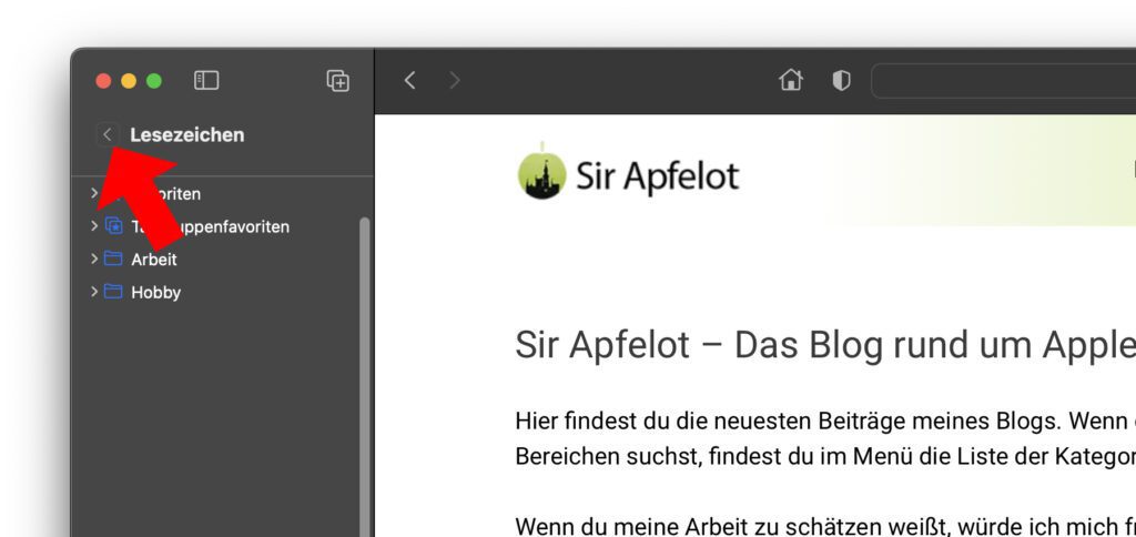 Wird in der Safari-Seitenleiste nicht die Tab-Anzahl angezeigt, müsst ihr zu ihr zurück navigieren. Dann könnt ihr alle Tab-Adressen gleichzeitig in die Zwischenablage kopieren.