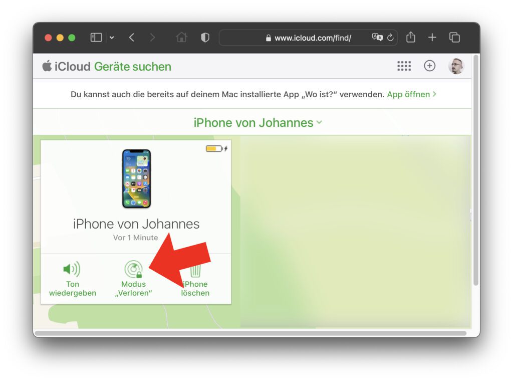 Im Web könnt ihr die iCloud-Webseite nutzen, um euer Gerät zu finden und als verloren zu melden.