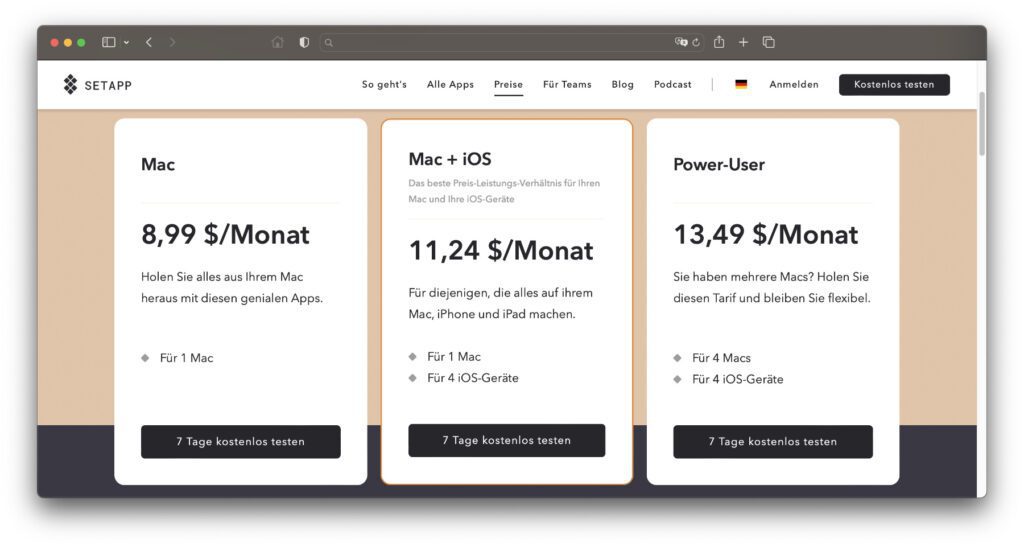 Neben über 240 Mac-Apps zum kleinen Abo-Preis bietet Setapp zwar schon einige iOS- und iPadOS-Apps an. Diese sind aber an ein Kombi-Abo gekoppelt und müssen umständlicher als über einen mobilen App Store bezogen werden. Das soll sich bald ändern.