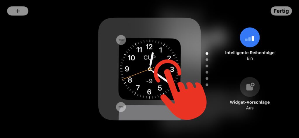 Wählt anschließend das Uhr-Widget aus.