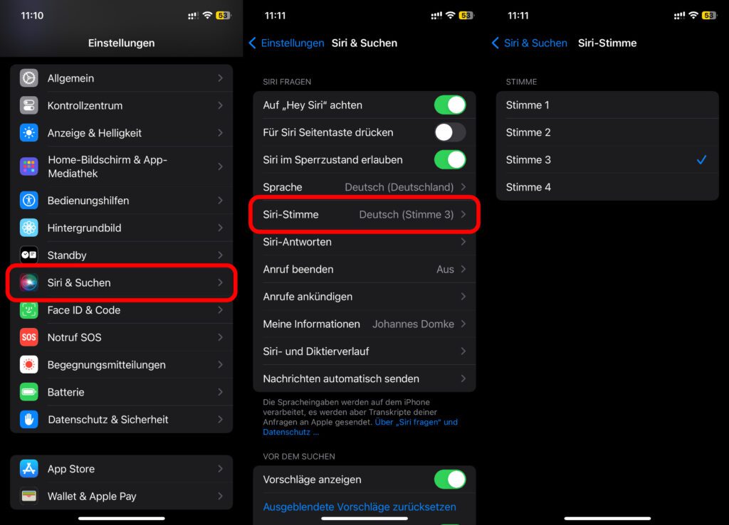 Über diesen Weg könnt ihr in den iOS-Einstellungen die Stimme der Apple-Sprachassistenz ändern.