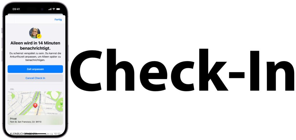 Check-In oder Wegbegleitung heißt das mit iOS 17 eingeführte Feature, dass ihr über iMessage-Nachrichten nutzen könnt, um den Nachhauseweg oder die Reise sicherer zu machen.