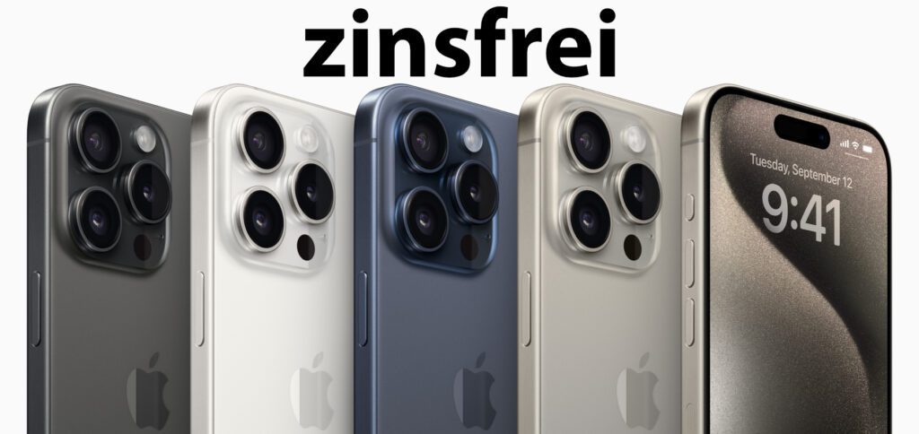 Ihr wollt das Apple iPhone 15 Pro mit Ratenkauf bestellen? Hier findet ihr alle Informationen für die iPhone-Finanzierung über Amazon, ohne Zinsen und zwischengeschaltetes Kreditinstitut.