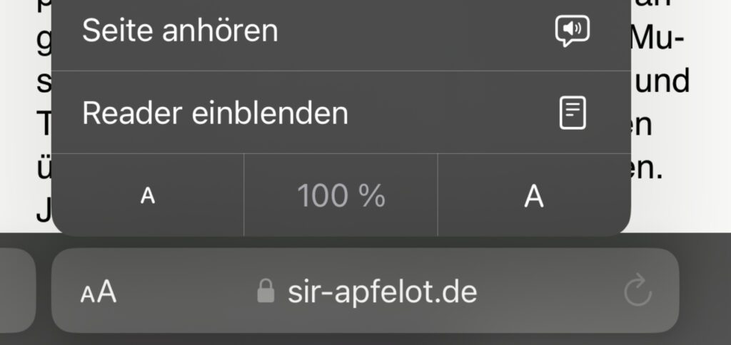 Ab iOS 17 und iPadOS 17 könnt ihr euch an Apples Mobilgeräten einzelne Webartikel von Siri vorlesen lassen. Das funktioniert über das Seitenmenü in Safari.