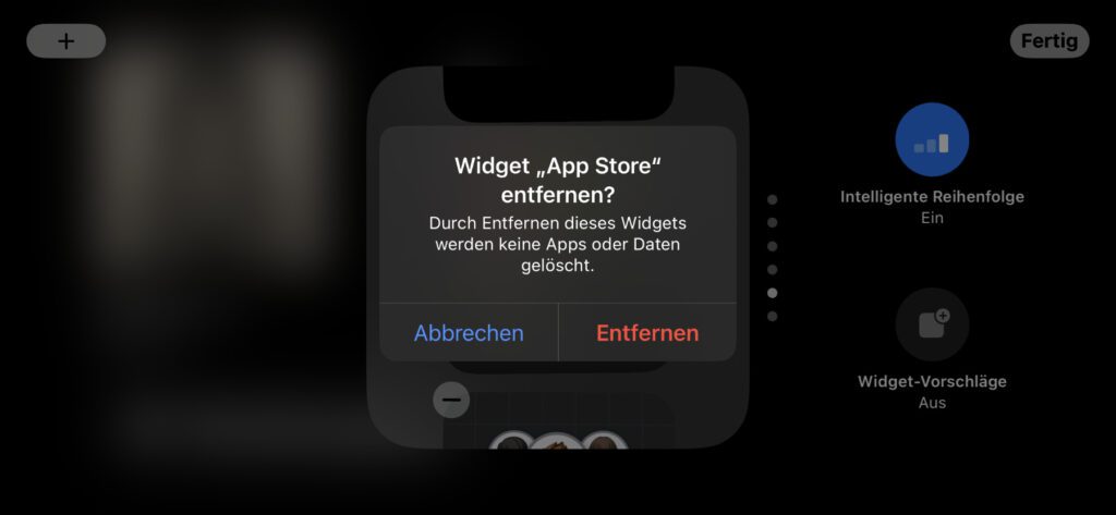 Wenn ihr Widgets aus der Liste entfernt, bleiben die dazugehörigen Apps unberührt. Die Änderung betrifft nur die Anzeige von Informationen auf dem StandBy-Bildschirm.