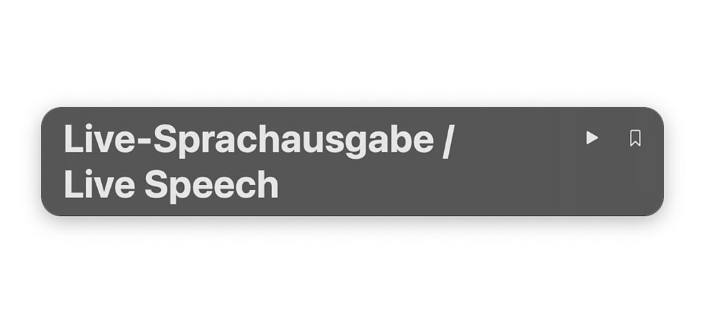 Mit der Live-Sprachausgabe / Live Speech könnt ihr ein neues, einfaches Text-to-Speech an Apple-Geräten nutzen. Hier findet ihr die Anleitung für iPhone und Mac, jeweils mit Screenshots untermalt.