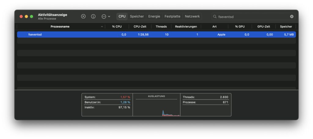 Was ist fseventsd? Was macht dieser macOS-Prozess am Apple Mac? Und warum sorgt er für hohe CPU-Last sowie RAM-Auslastung? Alle Details zur Funktion, zur Nutzung und zum Troubleshooting findet ihr hier!