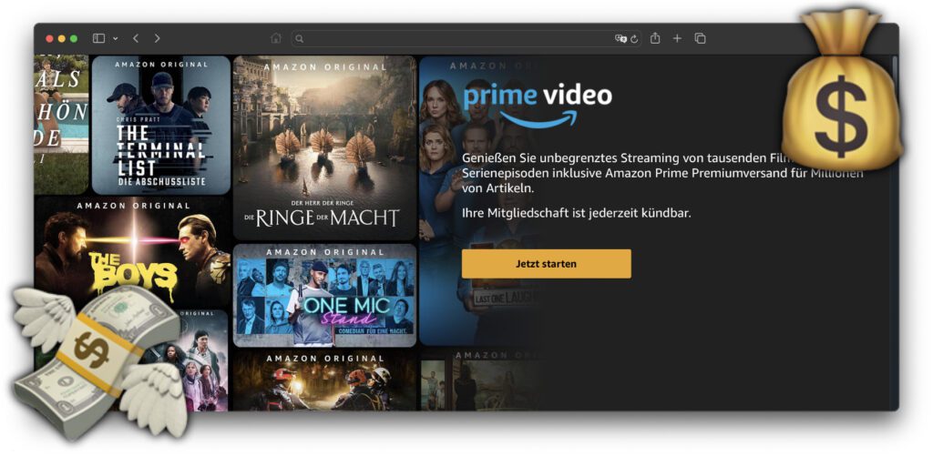 Ab heute gibt es Prime Video nur noch mit Werbung. Zumindest, wenn man sich nicht für zusätzliche 2,99€ / Monat davon befreit. Amazon soll bis zu 6,8 Milliarden US-Dollar mehr pro Jahr scheffeln können. Aber vielleicht ist das Ganze (hierzulande) rechtswidrig.